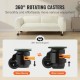 Buy Leveling Casters 4 Pieces Swivel Casters 50.8 mm Total Load 500 kg Heavy Duty with Improved Handle Design, 360 Degree Swivel Casters, Adjustable with Feet for Workbench