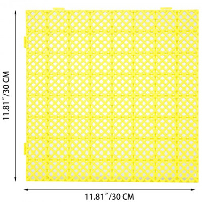 VEVOR Baldosas de garaje para enclavamiento 11,8x11,8x0,5 pulgadas 25 piezas Amarillo