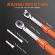 Comprar Chave de torque Chave de torque mecânica de 1/4 "2,3-23 Nm Precisão ± 3% Chave de catraca ajustável Reforço de 72 dentes com adaptadores e extensão de 127 mm Kit de manutenção para motocicleta e carro