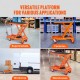 Comprar Carro Hidráulico de Mesa Elevadora Capacidad de Carga de 230 kg Elevador Manual de Tijera Simple Altura de Elevación de 720 mm 4 Ruedas Cojín Antideslizante para Manipulación Transporte, Naranja