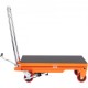 Comprar Carro Hidráulico de Mesa Elevadora Capacidad de Carga de 230 kg Elevador Manual de Tijera Simple Altura de Elevación de 720 mm 4 Ruedas Cojín Antideslizante para Manipulación Transporte, Naranja