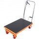 Comprar Carro Hidráulico de Mesa Elevadora Capacidad de Carga de 230 kg Elevador Manual de Tijera Simple Altura de Elevación de 720 mm 4 Ruedas Cojín Antideslizante para Manipulación Transporte, Naranja