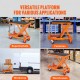 Comprar Carro Hidráulico de Mesa Elevadora Capacidad de Carga de 150 kg Elevador Manual de Tijera Simple Altura de Elevación de 720 mm 4 Ruedas Cojín Antideslizante para Manipulación Transporte, Naranja