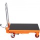 Comprar Carro Hidráulico de Mesa Elevadora Capacidad de Carga de 150 kg Elevador Manual de Tijera Simple Altura de Elevación de 720 mm 4 Ruedas Cojín Antideslizante para Manipulación Transporte, Naranja