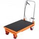 Comprar Carro Hidráulico de Mesa Elevadora Capacidad de Carga de 150 kg Elevador Manual de Tijera Simple Altura de Elevación de 720 mm 4 Ruedas Cojín Antideslizante para Manipulación Transporte, Naranja