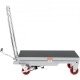 Comprar Carro Hidráulico de Mesa Elevadora Capacidad de Carga de 230 kg Elevador Manual de Tijera Simple Altura de Elevación de 720 mm 4 Ruedas Cojín Antideslizante para Manipulación Transporte, Gris