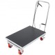 Comprar Carro Hidráulico de Mesa Elevadora Capacidad de Carga de 230 kg Elevador Manual de Tijera Simple Altura de Elevación de 720 mm 4 Ruedas Cojín Antideslizante para Manipulación Transporte, Gris