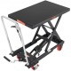 Comprar Carro Hidráulico de Mesa Elevadora Capacidad de Carga de 230 kg Elevador Manual de Tijera Simple Altura de Elevación de 720 mm 4 Ruedas Cojín Antideslizante para Manipulación Transporte, Negro