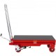 Comprar Carro Hidráulico de Mesa Elevadora Capacidad de Carga de 230 kg Elevador Manual de Tijera Simple Altura de Elevación de 720 mm 4 Ruedas Cojín Antideslizante para Manipulación Transporte, Rojo