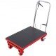 Comprar Carro Hidráulico de Mesa Elevadora Capacidad de Carga de 230 kg Elevador Manual de Tijera Simple Altura de Elevación de 720 mm 4 Ruedas Cojín Antideslizante para Manipulación Transporte, Rojo