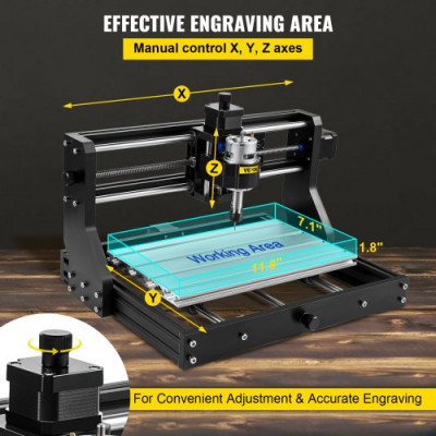 VEVOR Cnc 3018 Pro Cnc 3018 5500mw Máquina CNC Grabador Láser Máquina de Grabado Láser para Cuero de Madera de Plástico