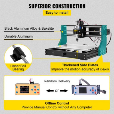 VEVOR Cnc 3018 Pro Cnc 3018 5500mw Máquina CNC Grabador Láser Máquina de Grabado Láser para Cuero de Madera de Plástico