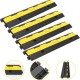 Buy Cable Protection Ramp Cable Channel 4 Pieces 2 Ways Floor Cable Channel 3.2x3.1cm Rubber and PVC Cable Protector