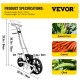 Buy Manual Seeder Aluminum ABS Seed Spreader 1 Row Height 78-84 cm Monorow Manual Seeder with 6 Seed Plates Precision Manual Seeder 2 Wheels 5 cm 6 cm for Cultivation