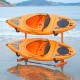 VEVOR Soporte para Kayak Independiente, 2 Piezas de Capacidad, Porta Kayak, Remo para Canoa, Soporte para Tabla de Remo de Acero Resistente con Brazos Acolchados, Ancho Ajustable, Carga 79 kg