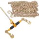 VEVOR Tensor de Cadena de Amarre Trinquete de Cadena 0,9-1,27 cm 2 Piezas Carga de 5443 kg Carpeta de Carga con Trinquete Mango Antideslizante para Asegurar Cargas, Transporte, Remolques de Camión