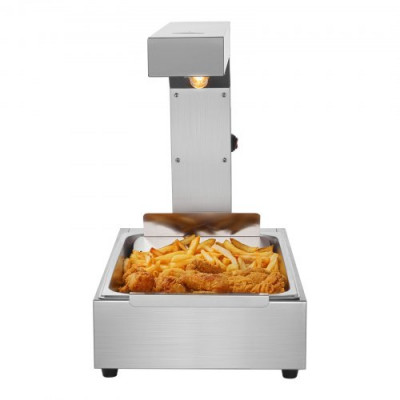 VEVOR Calentador de Alimentos para Papas Fritas Puente Térmico Sartén para Fritas de Acero Inoxidable 750W