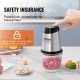 Buy Multifunctional Electric Chopper 400 W Meat Grinder with 600 mL 2.5 Cup Glass Bowl Stainless Steel Blade with 4 Fins 2 Speeds for Fruits Vegetables Meat Baby Food