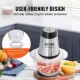 Buy Multifunctional Electric Chopper Meat Grinder 400W With 1.2L Glass Bowl 5 Cups Stainless Steel Blade With 4 Fins 2 Speeds For Fruits Vegetables Meat Baby Food