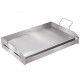 Comprar Parrilla de gas para barbacoa de acero inoxidable con parte superior plana de 23,5 "x 16", 2 quemadores, color plateado