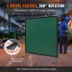 Comprar Cortina de Soldadura con Marco, 1,8x1,8 m Pantalla de Protección de Soldadura de Vinilo Ignífugo con 4 Ruedas Giratorias 2 con Cerradura, Cortina Móvil Profesional para Taller, Industria, Verde