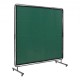 Comprar Cortina de Soldadura con Marco, 1,8x1,8 m Pantalla de Protección de Soldadura de Vinilo Ignífugo con 4 Ruedas Giratorias 2 con Cerradura, Cortina Móvil Profesional para Taller, Industria, Verde