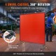 Comprar Cortina de Soldadura con Marco, 1,8x1,8 m Pantalla de Protección de Soldadura de Vinilo Ignífugo con 4 Ruedas Giratorias 2 Bloqueables, Cortina Móvil Profesional para Taller, Industria, Rojo