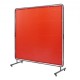 Comprar Cortina de Soldadura con Marco, 1,8x1,8 m Pantalla de Protección de Soldadura de Vinilo Ignífugo con 4 Ruedas Giratorias 2 Bloqueables, Cortina Móvil Profesional para Taller, Industria, Rojo