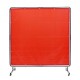 Comprar Cortina de Soldadura con Marco, 1,8x1,8 m Pantalla de Protección de Soldadura de Vinilo Ignífugo con 4 Ruedas Giratorias 2 Bloqueables, Cortina Móvil Profesional para Taller, Industria, Rojo