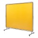 Comprar Cortina de Soldadura con Marco 1,8x2,4m Pantalla de Protección de Soldadura de Vinilo Ignífugo con 4 Ruedas Giratorias 2 con Cerradura, Cortina Móvil Profesional para Taller, Industria, Amarillo