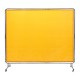 Comprar Cortina de Soldadura con Marco 1,8x2,4m Pantalla de Protección de Soldadura de Vinilo Ignífugo con 4 Ruedas Giratorias 2 con Cerradura, Cortina Móvil Profesional para Taller, Industria, Amarillo