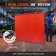 Comprar Cortina de Soldadura con Marco, 1,8x2,4m Pantalla de Protección de Soldadura de Vinilo Ignífugo con 4 Ruedas Giratorias 2 Bloqueables, Cortina Móvil Profesional para Taller, Industria, Rojo