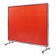 Comprar Cortina de Soldadura con Marco, 1,8x2,4m Pantalla de Protección de Soldadura de Vinilo Ignífugo con 4 Ruedas Giratorias 2 Bloqueables, Cortina Móvil Profesional para Taller, Industria, Rojo