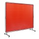 Comprar Cortina de Soldadura con Marco, 1,8x2,4m Pantalla de Protección de Soldadura de Vinilo Ignífugo con 4 Ruedas Giratorias 2 Bloqueables, Cortina Móvil Profesional para Taller, Industria, Rojo