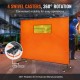 Comprar Cortina de Soldadura con Marco, 1,8x2,4 m, Vinilo Ignífugo, Cortina Protectora para Soldadura con 4 Ruedas Giratorias (2 con Cerradura), Ventana Transparente para Taller, Industria, Naranja