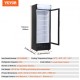 Comprar Refrigerador de Bebidas Comercial 345 L Refrigerador Vitrina Temperatura 0-10 °C Gabinete de Bebidas Refrigerado 5 Estantes Ajustables y Caja de Luz Personalizable para Tienda Supermercado Bar