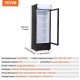 Comprar Refrigerador de Bebidas Comercial 275 L Refrigerador Vitrina Temperatura 0-10 °C Gabinete de Bebidas Refrigerado 4 Estantes Ajustables y Caja de Luz Personalizable para Tienda Supermercado Bar