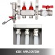 Comprar Distribuidor de Circuito de Calefacción, 2 Interfaces, 1,4 GPM Cada Uno Conjunto de Calefacción, Acero Inoxidable Distribuidor de Calefacción por Suelo Compatible con Cualquier Tipo de Tubo PEX