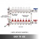 Comprar Distribuidor de circuito de calefacción 7 Circuitos de calefacción Conjunto de calefacción de acero inoxidable Distribuidor de circuito de calefacción