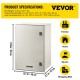 Caja eléctrica de fibra de vidrio VEVOR, montaje en pared de 23,6x15,7x9,1