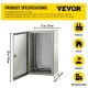 Buy Electrical Distribution Box 50x30x25 cm Electrical Box IP66 Carbon Steel Electrical Distribution Box Waterproof Outdoor Electric Meter Cover for Wall Mounting