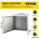 Buy Electrical Distribution Box 60x60x20 cm Electrical Box IP66 Carbon Steel Electrical Distribution Box Waterproof Outdoor Electric Meter Cover for Wall Mounting