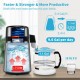 Buy Water Distiller 4L Water Distillation Filter with Glass Container 1750W 1.5L/H Speed Adjustment, Distillation Stainless Steel Purifier Filter with Double Screen, Silver