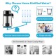 Buy Water Distiller 4L Water Distillation Filter with Glass Container 1750W 1.5L/H Speed Adjustment, Distillation Stainless Steel Purifier Filter with Double Screen, Silver