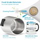 Buy Water Distiller 4L Water Distillation Filter with Glass Container 1750W 1.5L/H Speed Adjustment, Distillation Stainless Steel Purifier Filter with Double Screen, Silver