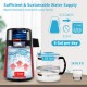 Buy Water Distiller 4L Water Distillation Filter with Glass Container 750W 1L/H Speed Adjustment, Distillation Filter Purifier 7.9lbs Stainless Steel Dual Temperature, Red