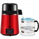 Buy Water Distiller 4L Water Distillation Filter with Glass Container 750W 1L/H Speed Adjustment, Distillation Filter Purifier 7.9lbs Stainless Steel Dual Temperature, Red