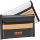 Buy Fireproof File Bag Portable 20.5 x 12 cm Fireproof Document Bag up to 1093 °C Fireproof and Waterproof Document Case with Velcro Zipper for Valuables