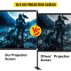 Koop 100-inch projectorscherm Draagbaar projectorscherm 16:9 4K Hd-projectorscherm met standaard Hoogte 198 cm Kijkhoek 160