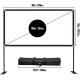 Koop 100-inch projectorscherm Draagbaar projectorscherm 16:9 4K Hd-projectorscherm met standaard Hoogte 198 cm Kijkhoek 160